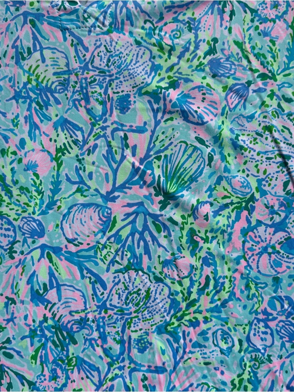 Lilly Pulitzer Soleil It On Me Surf Blue and Pink Mixed-Print Tunic - Picture 7 of 7